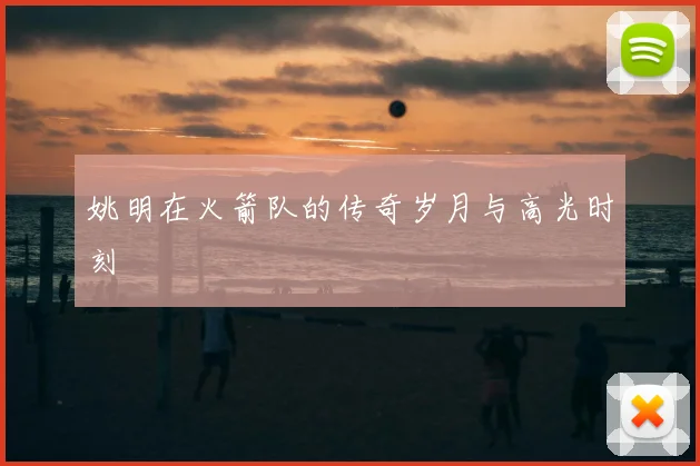 姚明在火箭队的传奇岁月与高光时刻